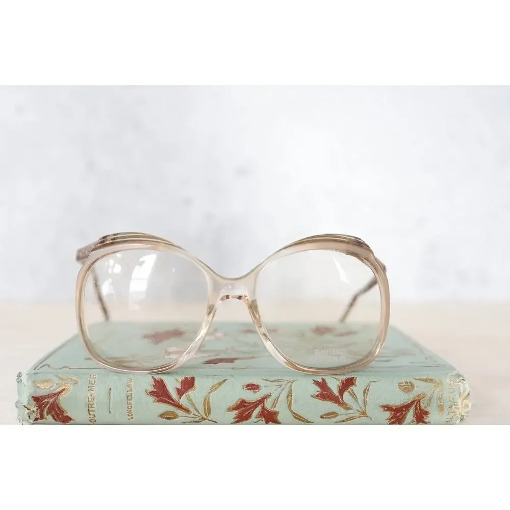 Vintage 1970s Eyeglass Frames 51-17 NOS Grandmacore Eyewear USA Made Geek